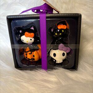 NEW Hello Kitty Sanrio Halloween Salt & Pepper‎ Shakers Cat Pumpkin Skull Set